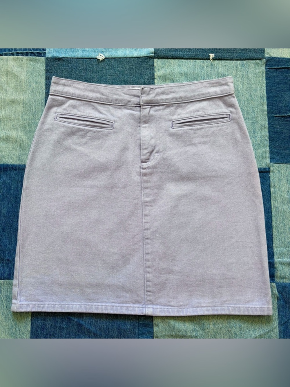 VTG calvin klein lavender denim skirt size 4